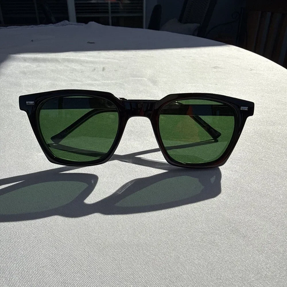 SPITFIRE 'BC2' - BLACK  GREEN SHADES SUNNIES 100% UVA/UVB SAFE LENSES